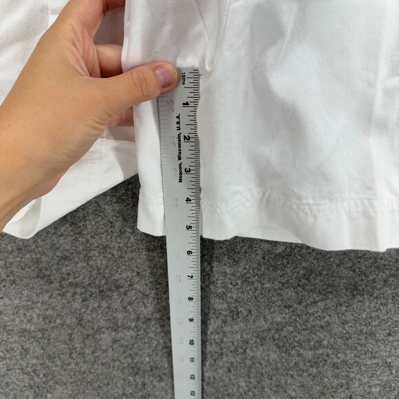 Liz Claiborne Shorts Women 10 White Denim Light Wash High Rise Chino Pockets - Picture 5 of 8